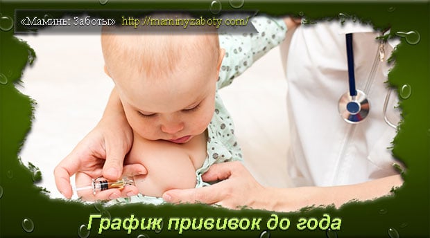 График прививок до года: обязательные прививки детям